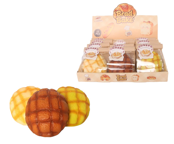 SQUISHY Pineapple Bun PU Slow Rise (Ricrescita Lenta) 10x10x3.5cm In Window bag- 12ass – In espo da 12pz…x12…x192